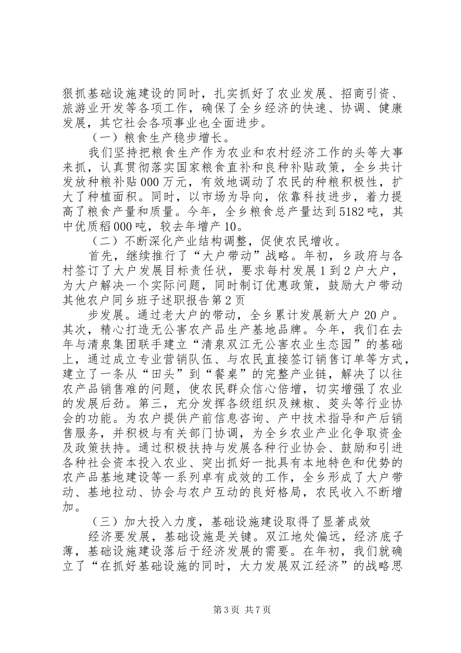 乡班子述职报告_第3页