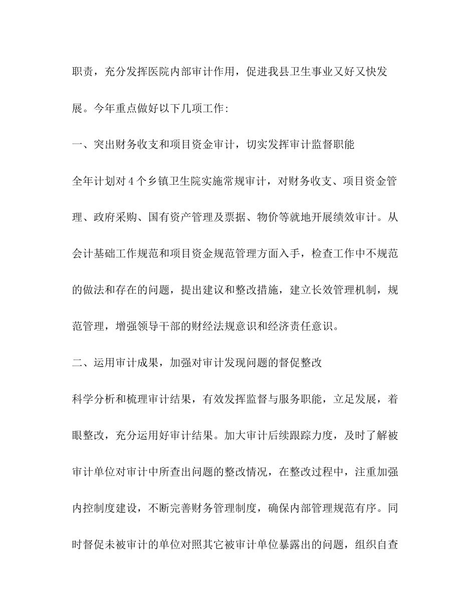 医院内审年工作计划_第2页