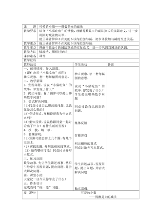 得数是0的减法