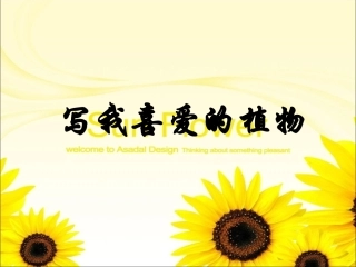 《写我喜爱的植物》教学课件
