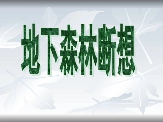 地下森林断想 (2)