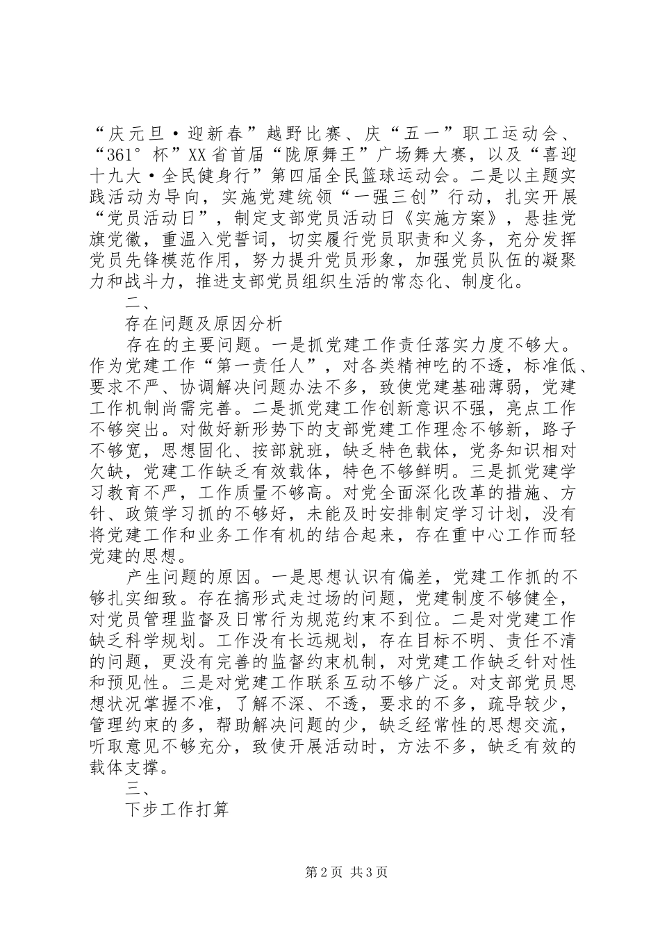 XX年支部书记抓党建工作述职报告_第2页