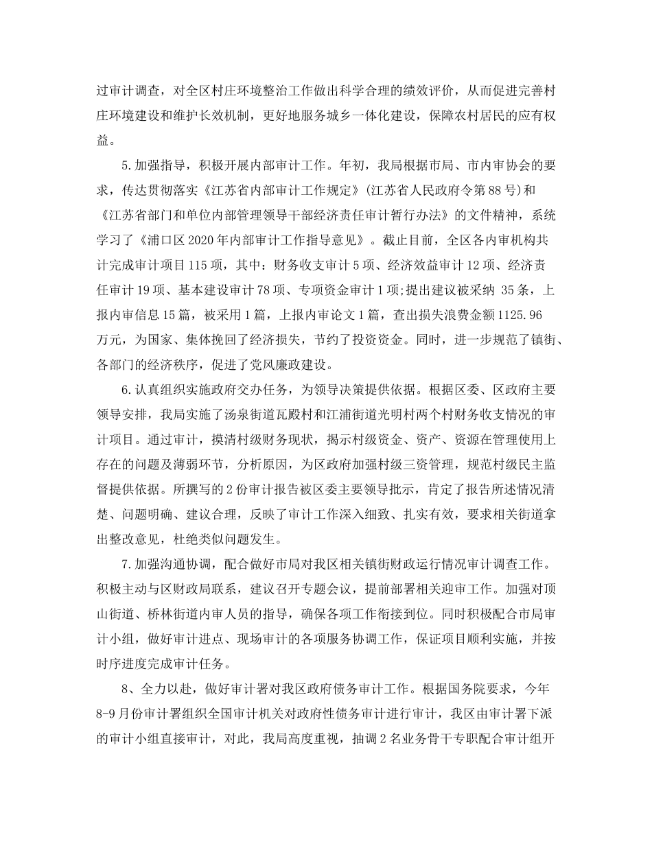 2020年审计局工作总结与计划_第3页