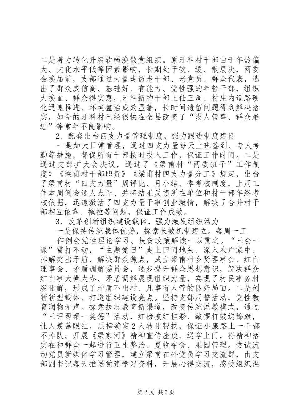 党支部“抓党建促脱贫”述职材料_第2页