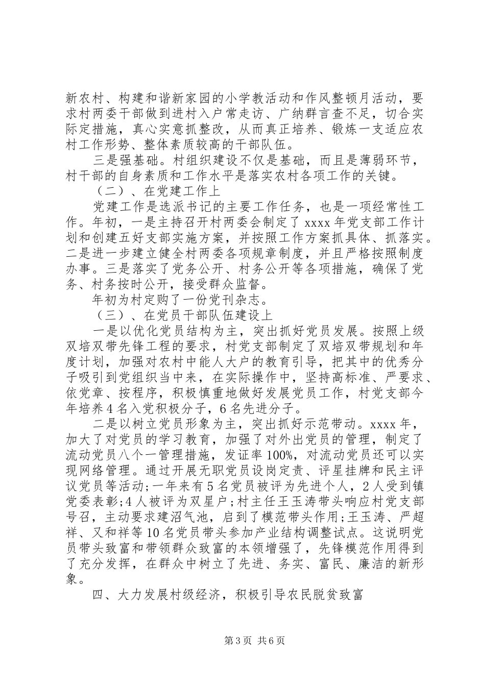 村支部书记述职报告 (24)_第3页