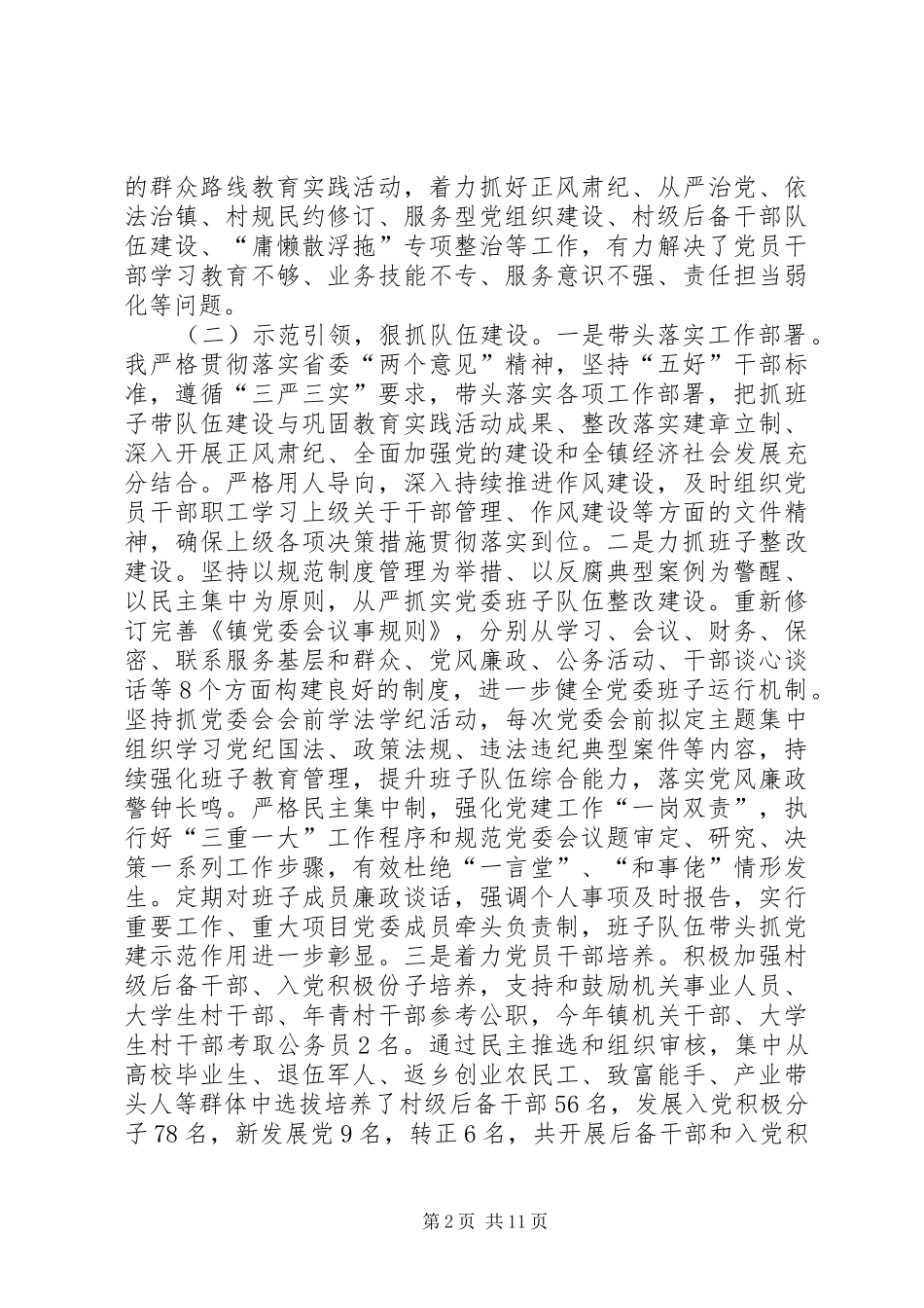 XX年党委书记党建述职报告_第2页