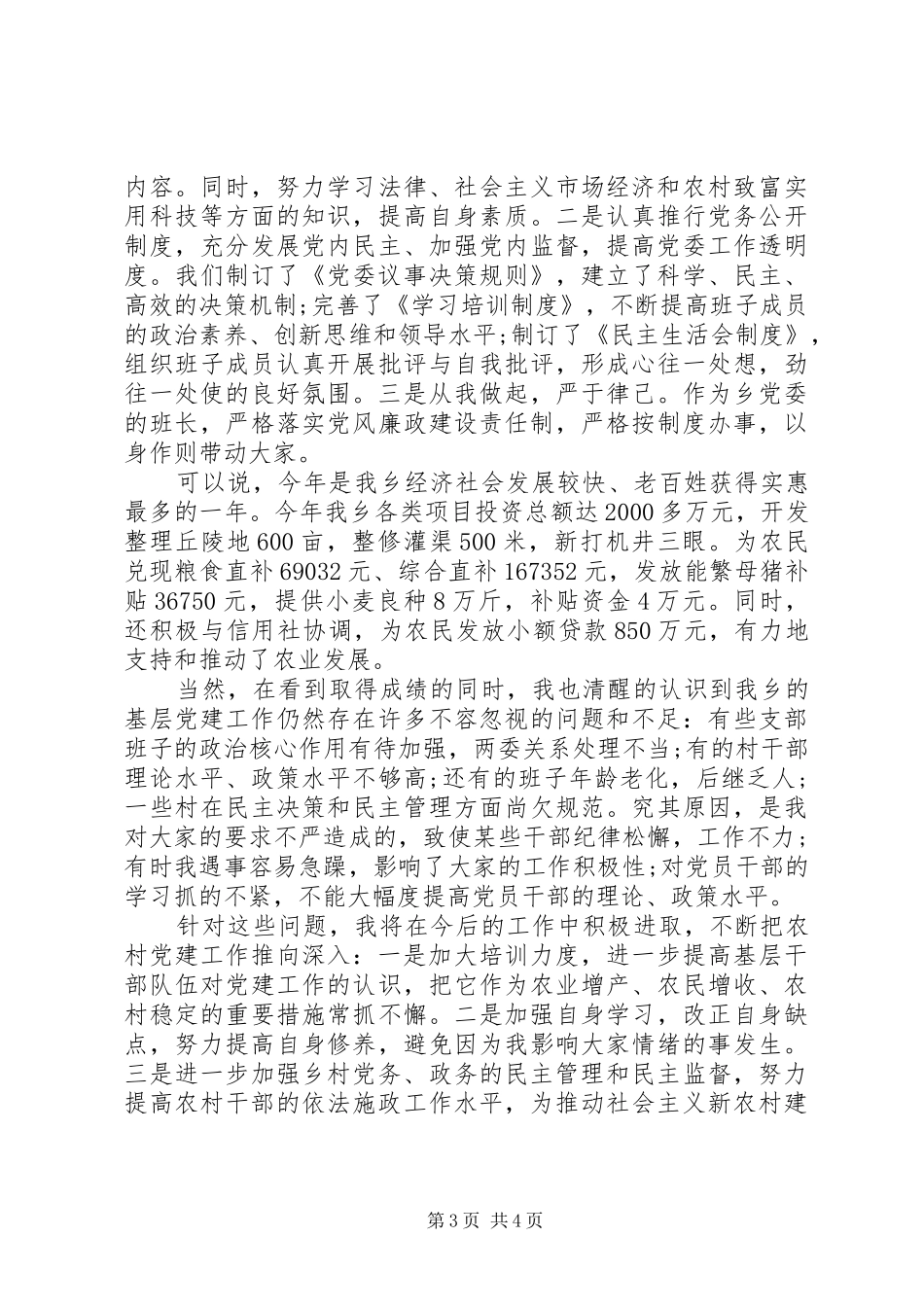 乡镇党委书记述职报告 (40)_第3页