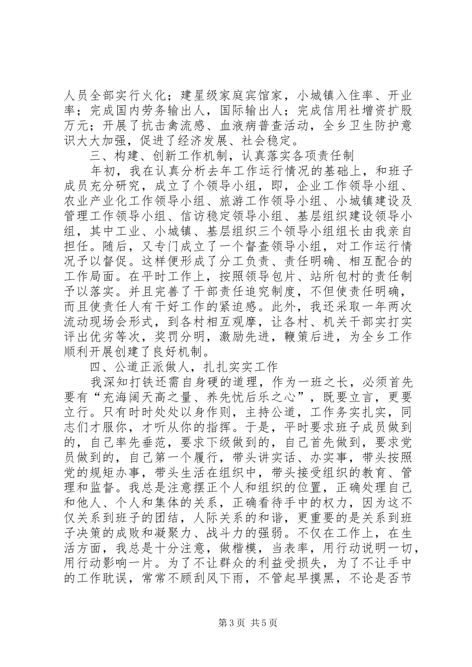 乡党委书记、人大主席述职述廉报告_第3页