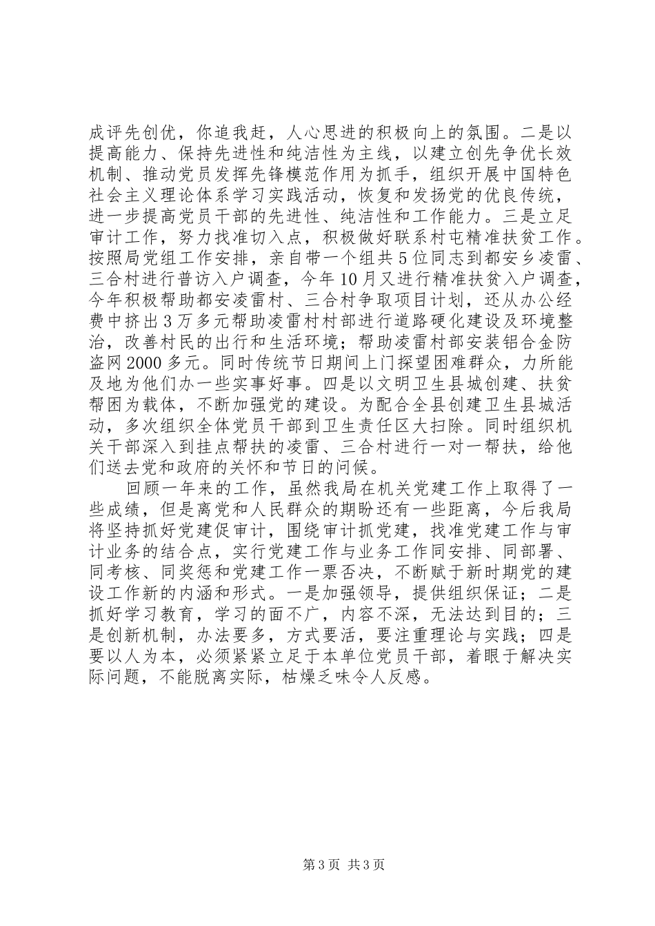 县审计局党支部履行党建责任专项述职报告_第3页