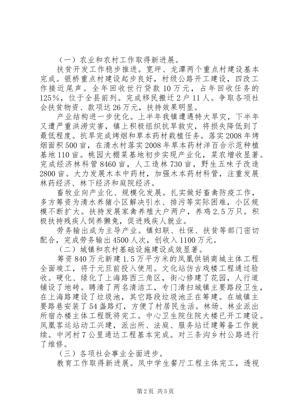 乡镇党委副书记镇长述职报告_第2页