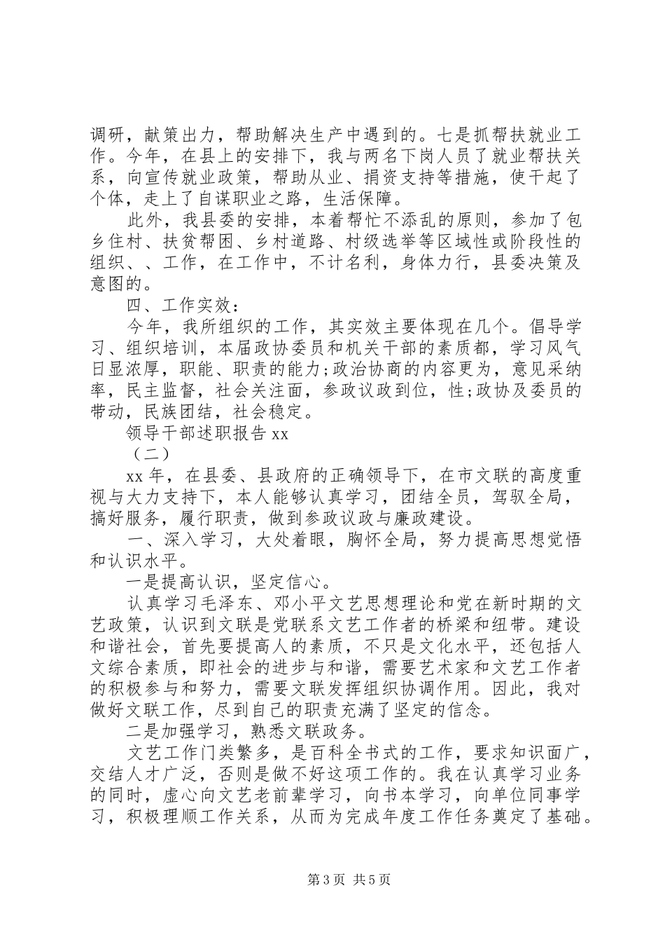 领导干部述职报告20XX年_第3页