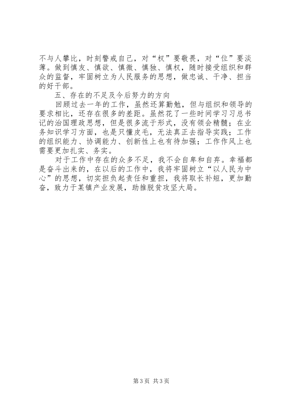 XX年乡镇干部年度述职报告_第3页