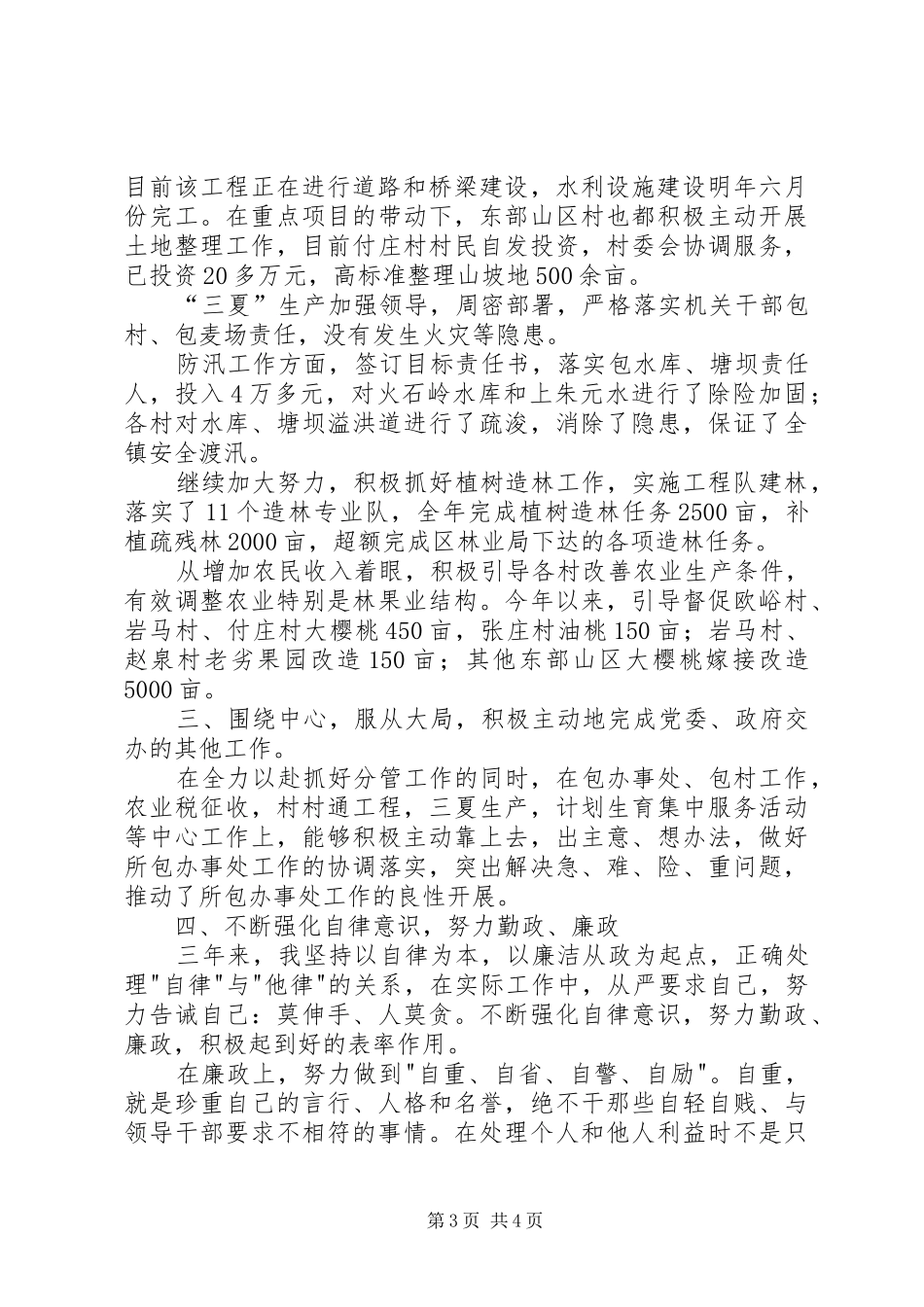 乡镇党委副书记述职述廉报告_第3页