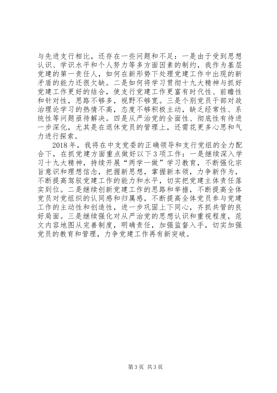 XX年度抓基层党建工作述职报告 (13)_第3页