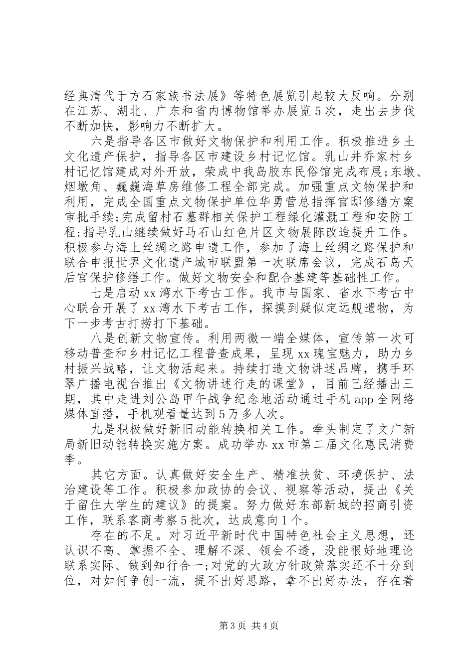 文广电新局副职XX年度述职报告_第3页