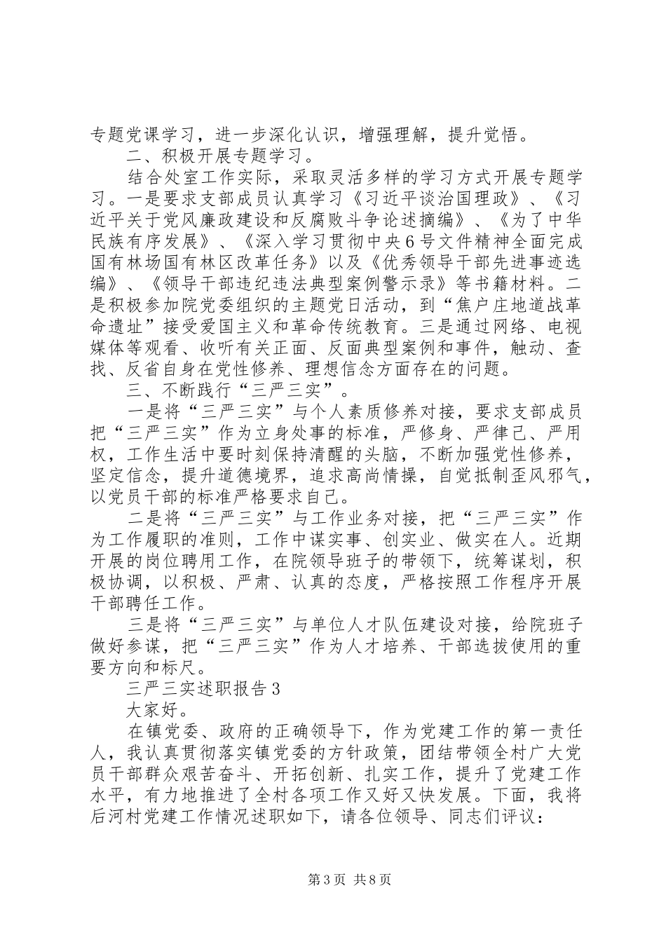 三严三实述职报告_第3页