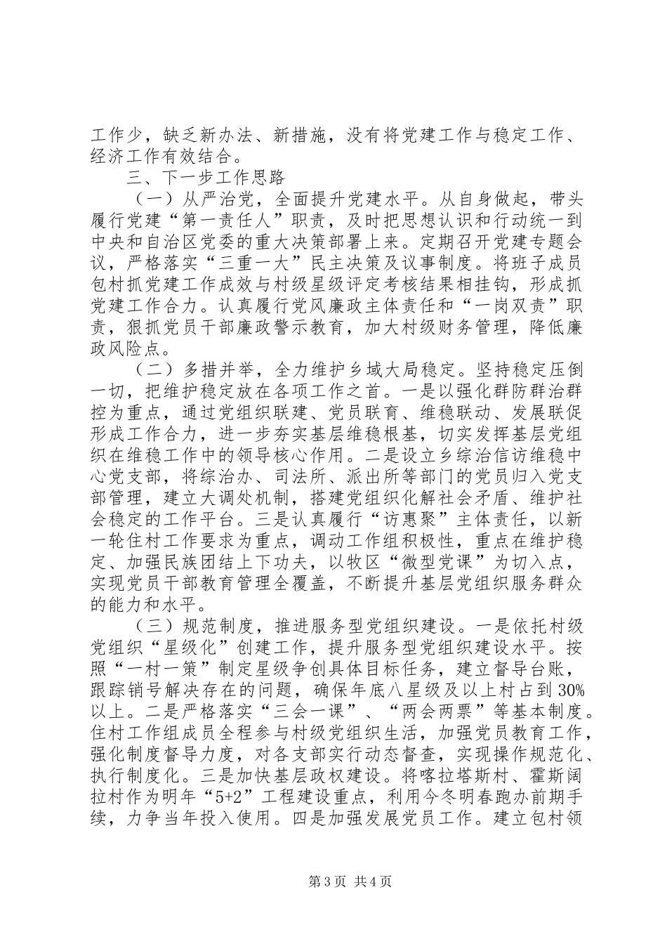 XX年上半年村委书记述职述廉报告_第3页