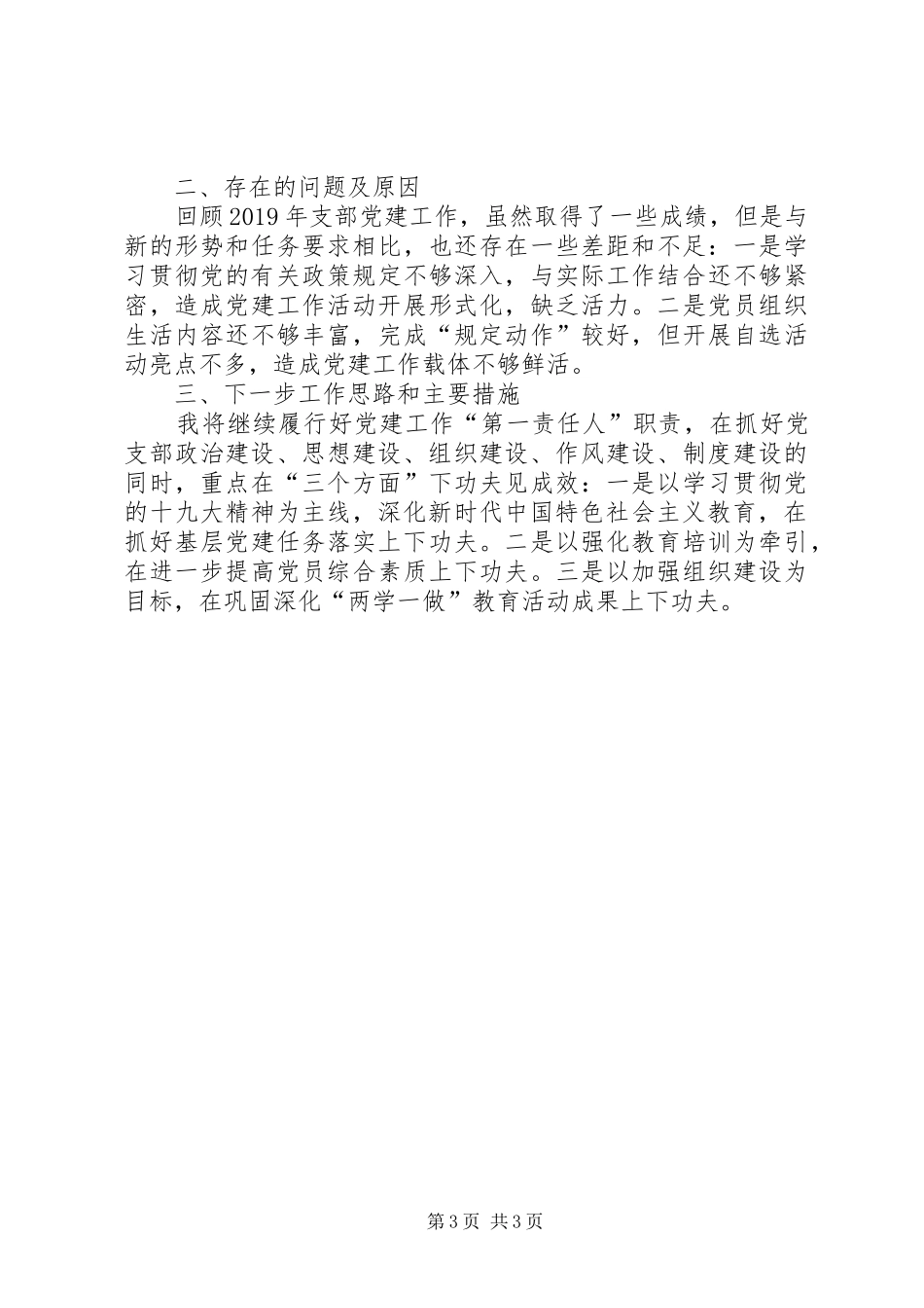 XX年度社区党支部书记述职报告_第3页