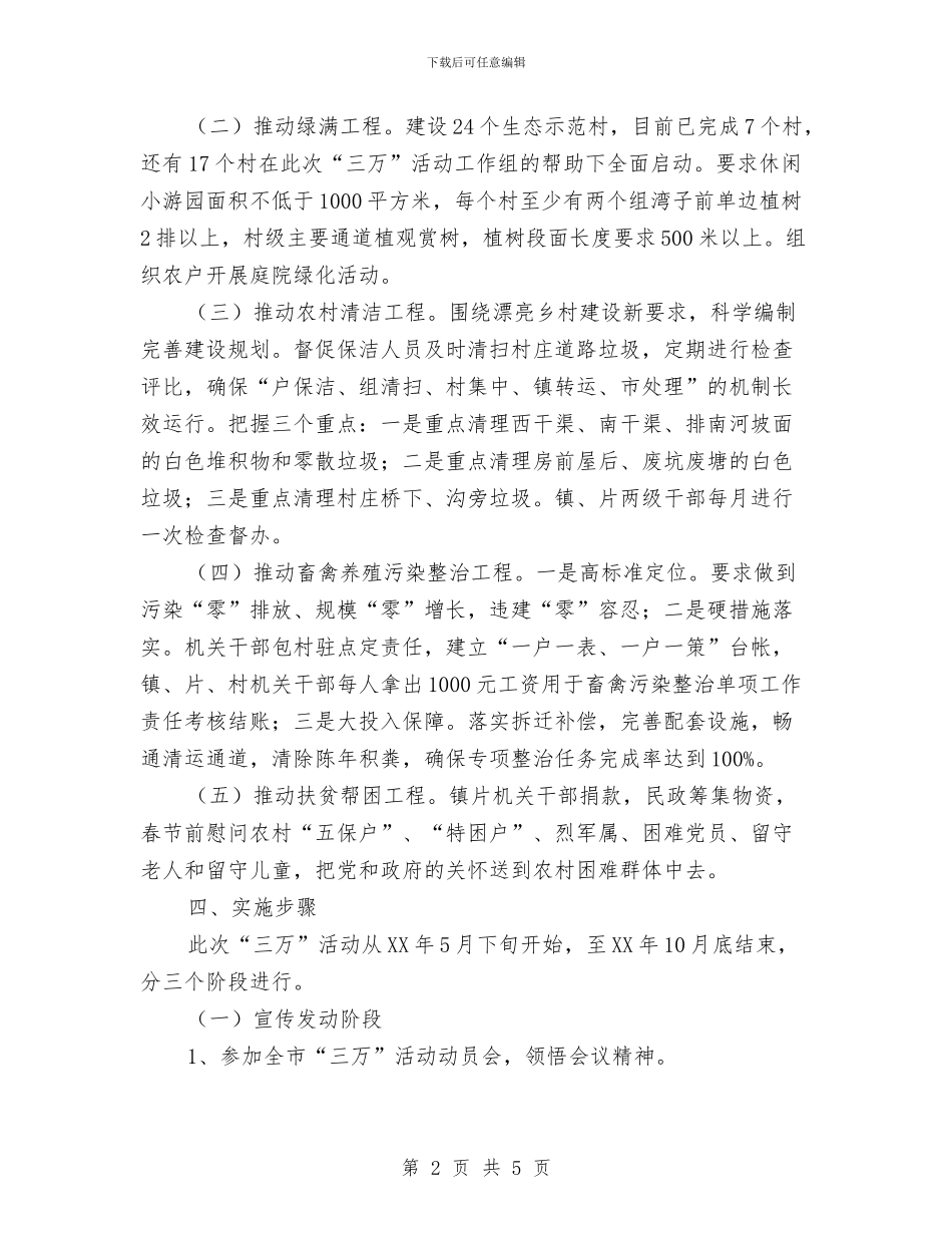 “万民干部进万村惠万民”活动实施方案与“三·八”妇女节活动方案汇编_第2页
