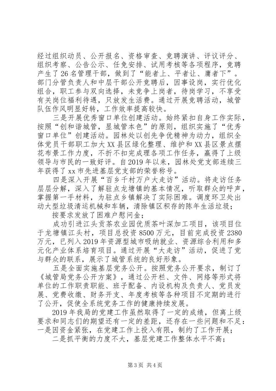 城管局党委书记基层党建工作述职报告_第3页
