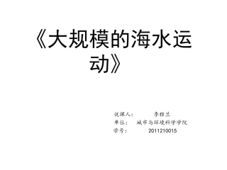 大规模的海水运动（李雅兰）