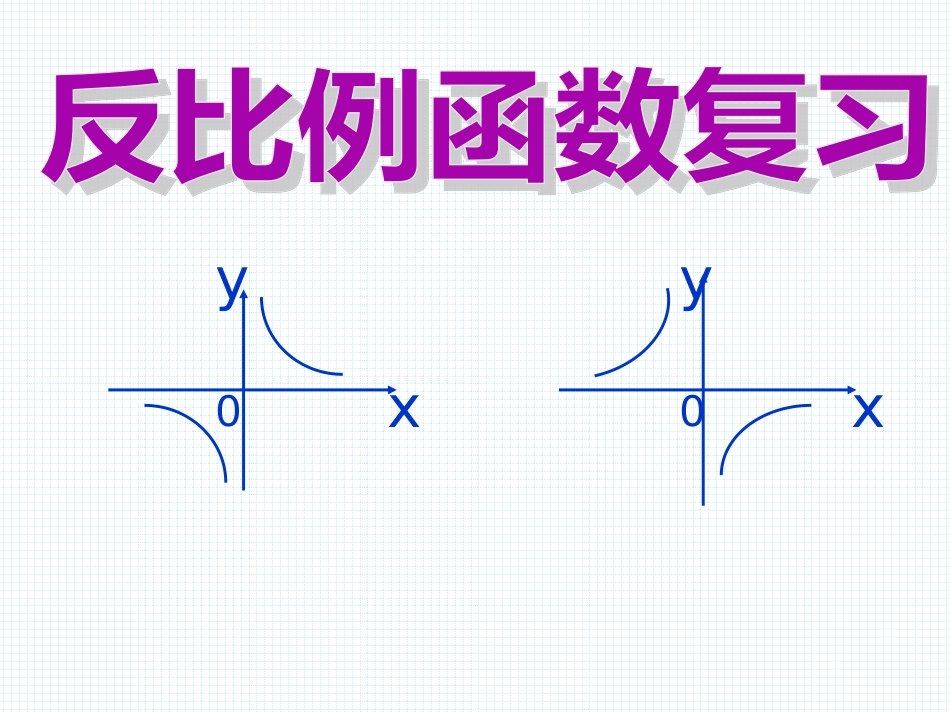 反比例函数复习课件_第1页