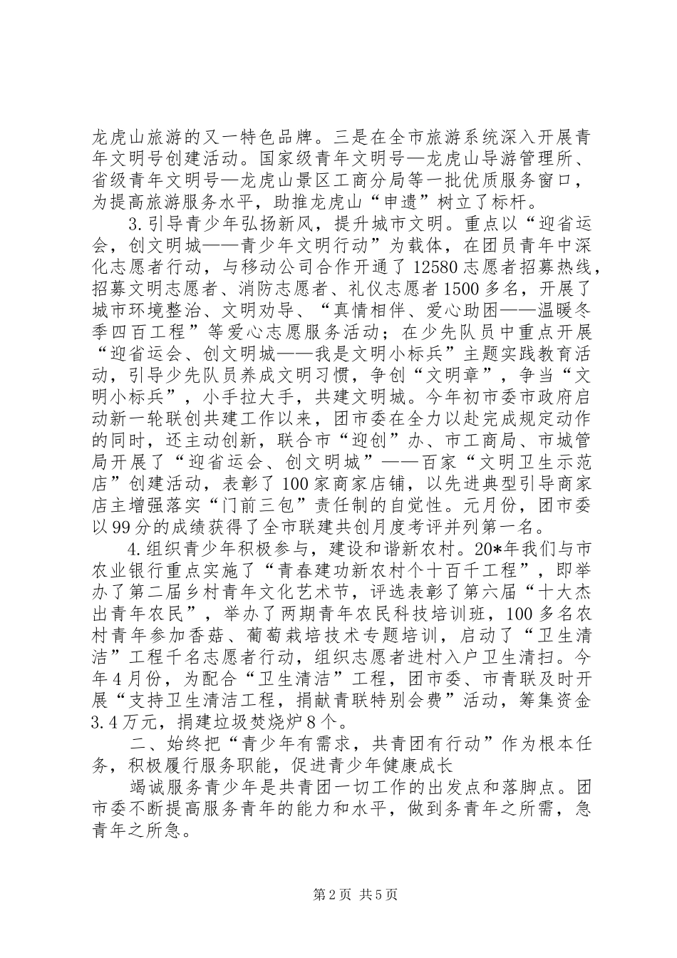 共青团团市委班子述职报告_第2页