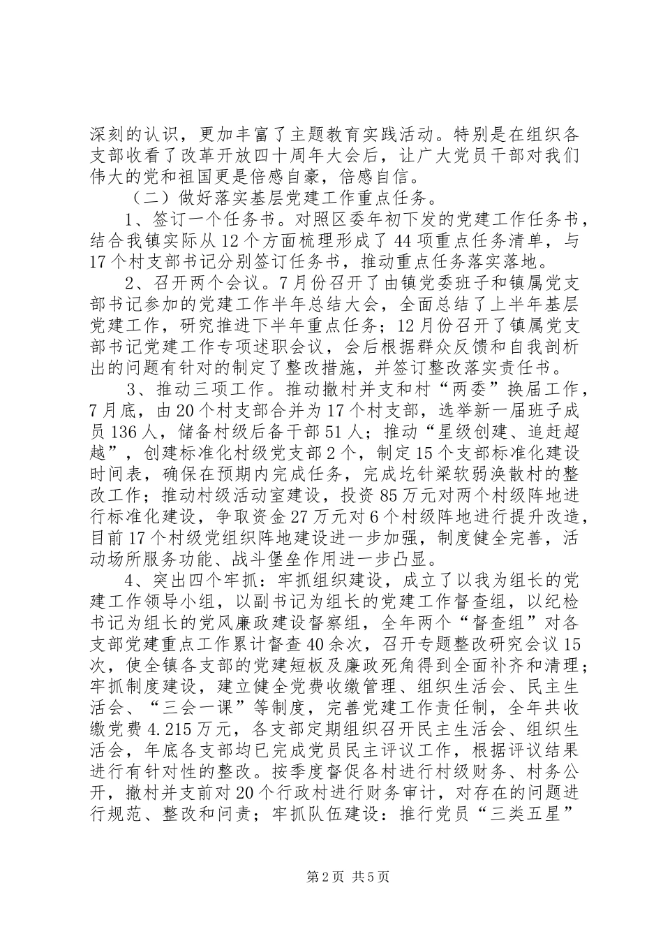 20XX年党委书记抓党建述职报告_第2页