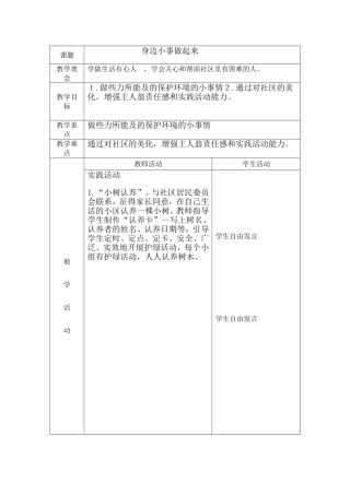 身边小事做起来