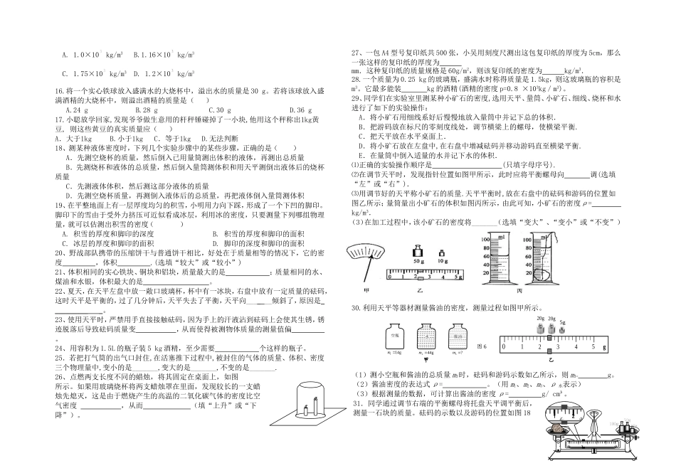 质量与密度专题_第2页