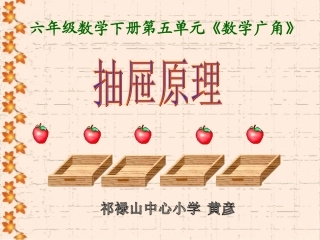 六年级数学下册《抽屉原理》黄
