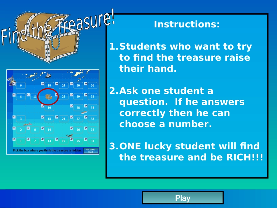 英语教学中的小游戏FindTheTreasure_第2页