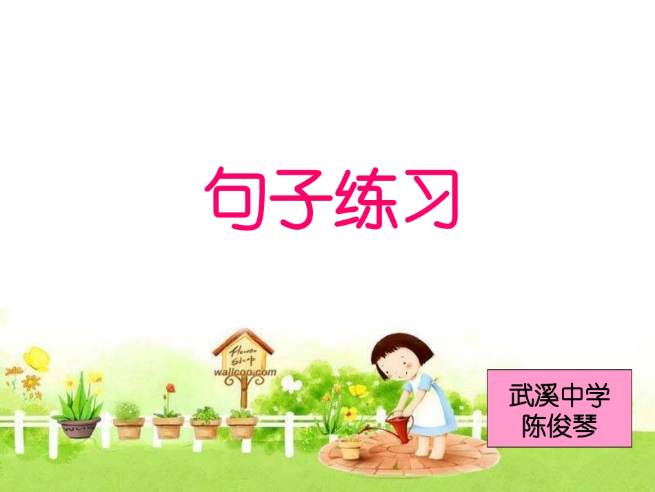 句子练习-陈俊琴_第1页