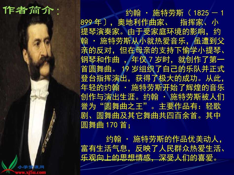 人教新课标音乐六年级上册《蓝色多瑙河圆舞曲》PPT课件_第3页