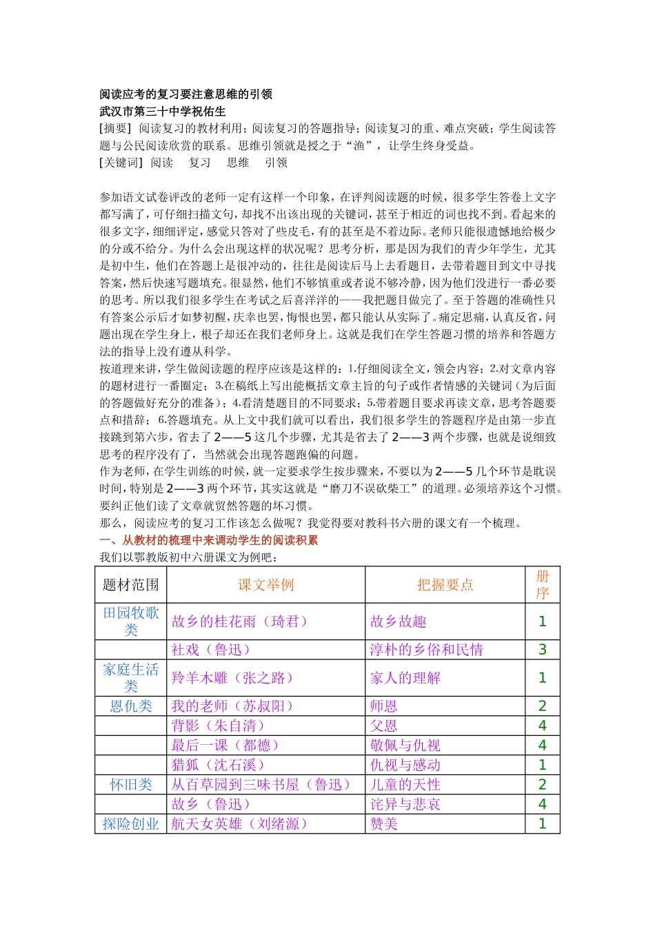阅读应考的复习要注意思维的引领_第1页