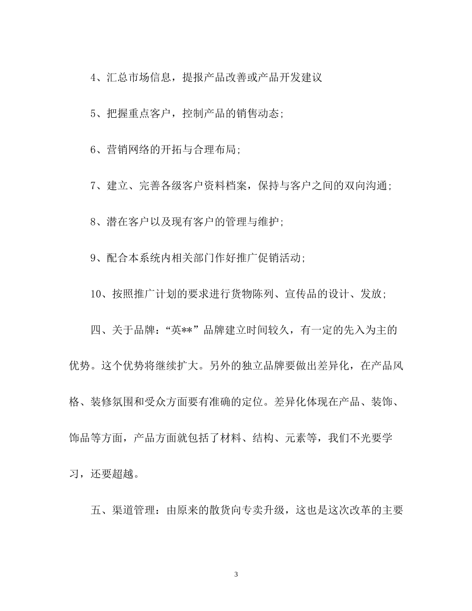 营销总监工作计划_第3页