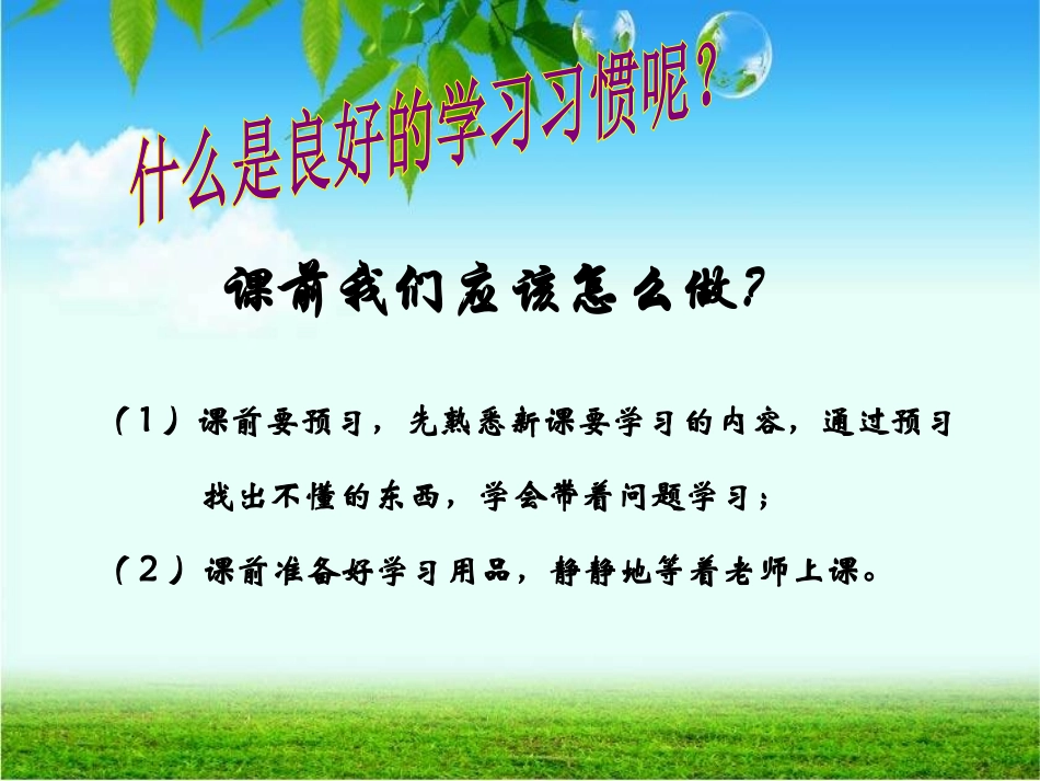 养成好习惯_一年级主题班会_第3页