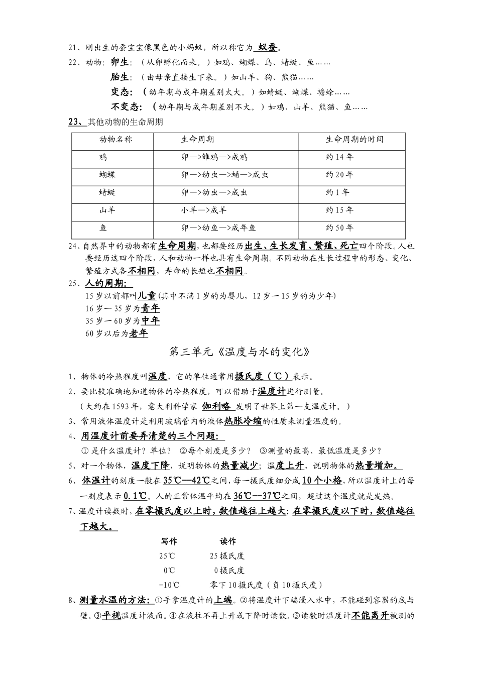 三年级科学下册复习资料_第3页