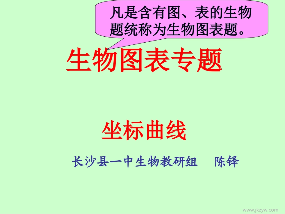 高考生物复习课件：生物图表_第1页