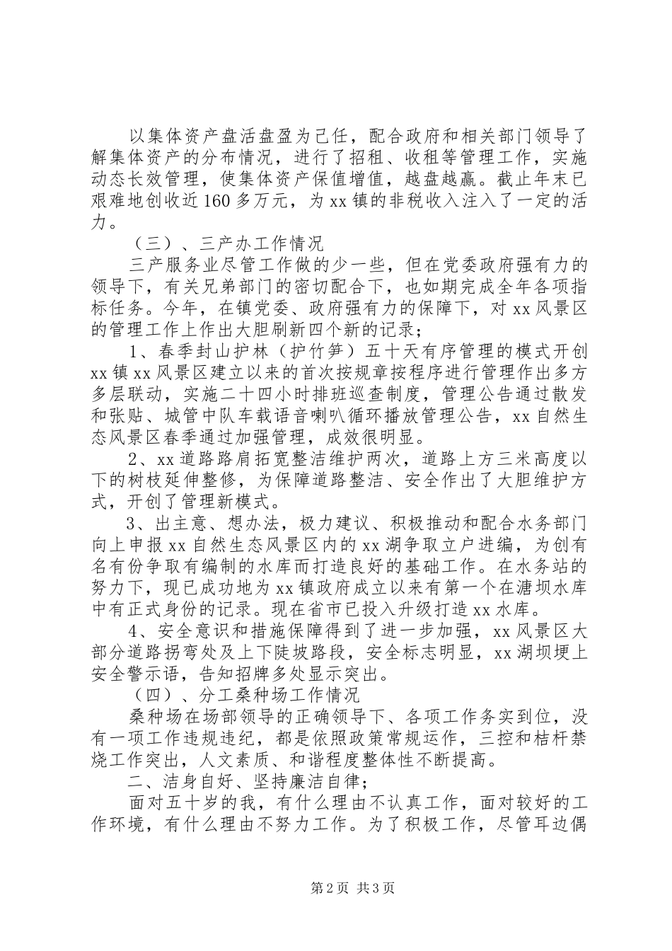 乡镇干部XX年度个人述职报告_第2页