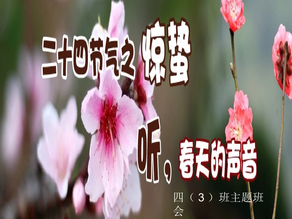 《春天的声音------惊蛰》主题班会的PPT_第1页
