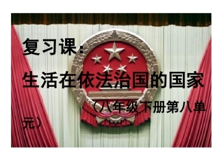 第八单元复习生活在依法治国的国家
