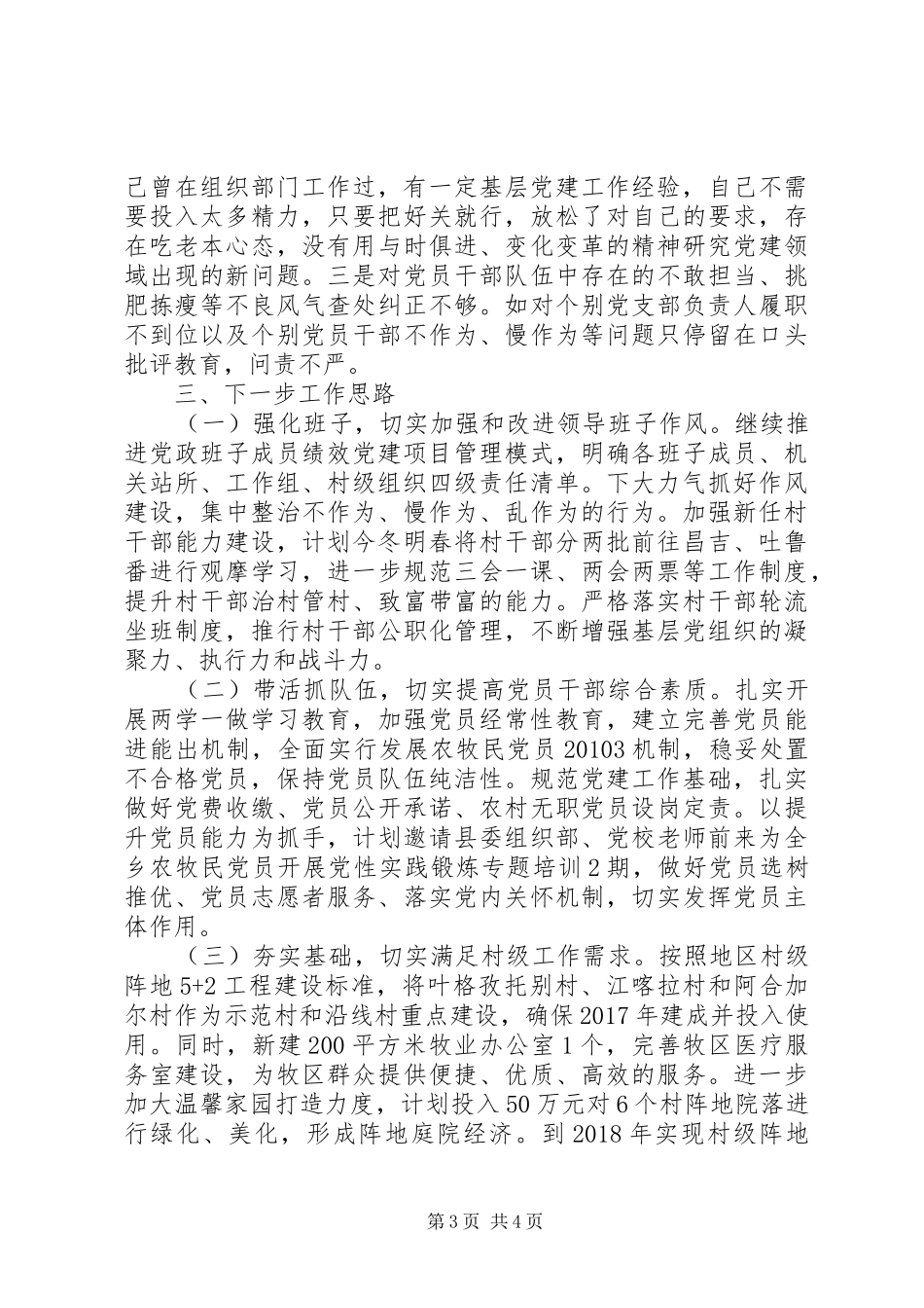 党委书记履职抓基层党建工作述职报告_第3页
