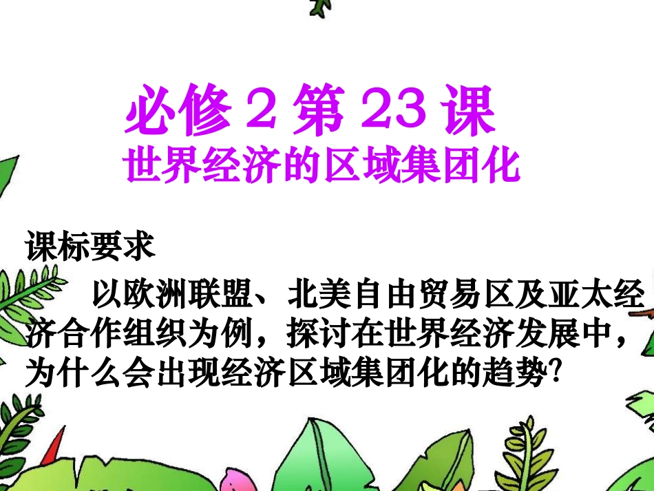 世界经济的区域集团化_第1页