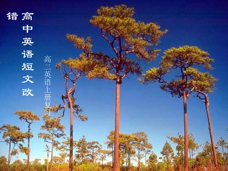 高中英语短文改错_第1页
