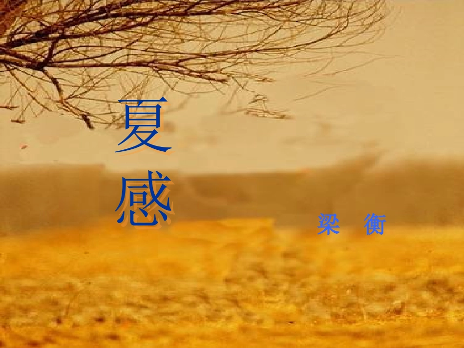 人教新课标初中七上《夏感》精品课件_第2页