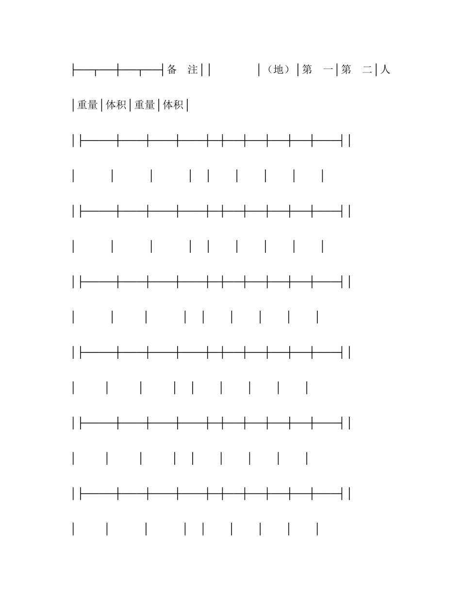 月度水路货物托运计划表_第2页