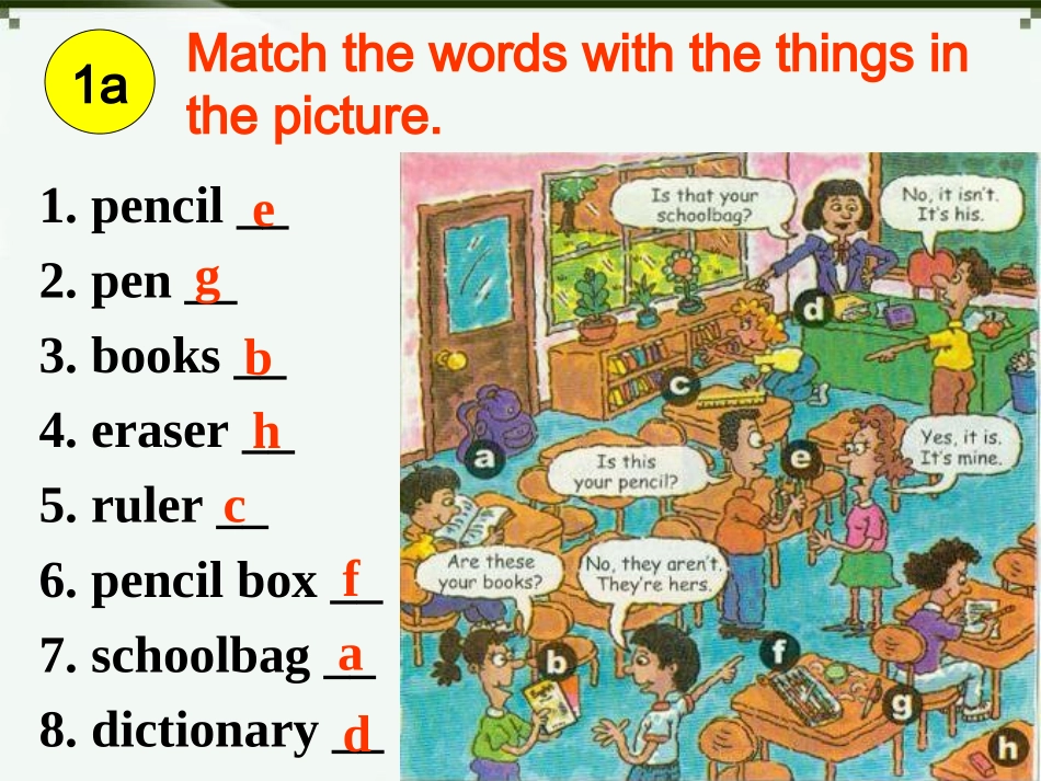 新版人教版新目标七年级英语上册第三单元第一课时课件_第3页