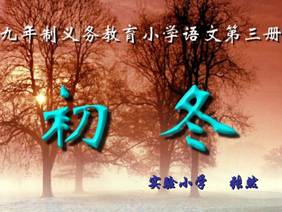 初冬写字教学_第1页