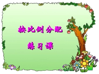 按比例分配练习课